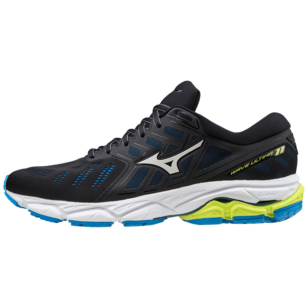 Sapatilhas Running Mizuno Wave Ultima 11 - Homem - Pretas/Branco/Azuis - PTRBI1247